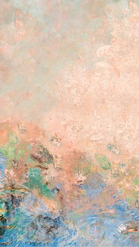 Peach floral wall textured background