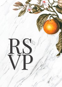 Tropical RSVP on a marble texture vector