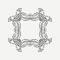 Baroque style ornament frame illustration