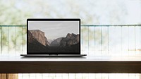 Laptop mockup, editable screen psd