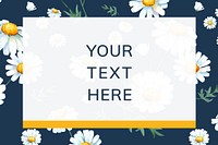 Blank daisy invitation card vector