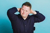 Confident boy with down syndrome 