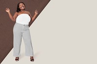 Plus size apparel women's fashion mockup studio shot background