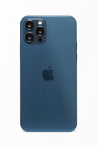 Pacific Blue Apple iPhone 12 Pro phone rear view mockup. NOVEMBER 12, 2020 - BANGKOK, THAILAND