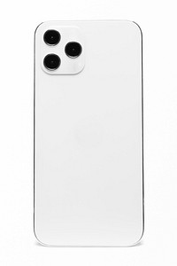 White phone rear view innovative future technology