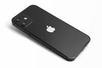 Black Apple iPhone 12 psd phone rear view mockup. NOVEMBER 12, 2020 - BANGKOK, THAILAND
