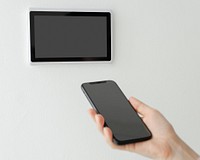 Smartphone with smart home controller monitor innovative future technology