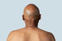 Back view of a senior African American man mockup 