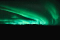Green northern lights border, nature photo