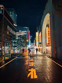 Wet Street at Night, Akihabara, Chiyoda, Tokyo, Japan