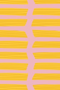 Penne pasta food pattern vector background in pink cute doodle style