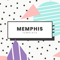 Memphis website banner design vector