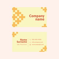 Modern business card template vector yellow tone set