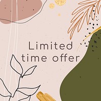 Abstract botanical Memphis sale template vector
