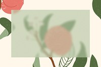 Hand drawn peach fruit social template illustration 
