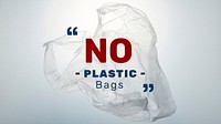 No plastic bag presentation template vector