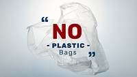 No plastic bag presentation template mockup