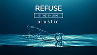 Refuse single-use plastic presentation template mockup