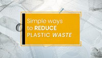 Simple ways to reduce plastic waste presentation template mockup