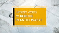 Simple ways to reduce plastic waste presentation template vector
