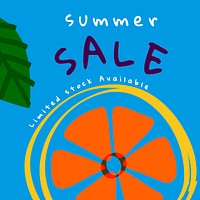 Summer sale limited stock only template vector 
