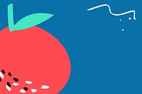 Apple fruit on a blue background design resource 