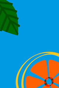 Tangerine fruit on a blue background design resource 