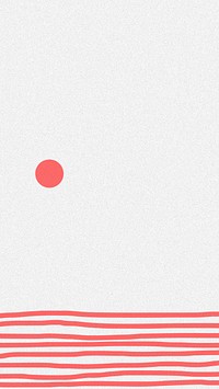 Pink striped lines on a gray background with a dot 