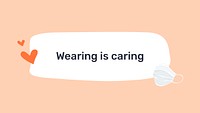 Wearing is caring psd presentation template
