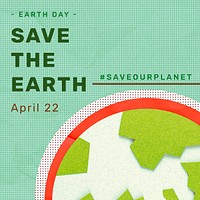Save the planet social media post for earth day