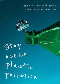 Stop ocean plastic pollution poster
