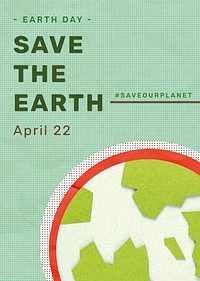 Save the planet poster for earth day