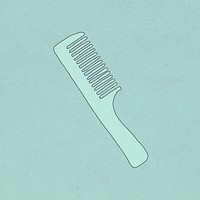 Woman hair comb doodle illustration
