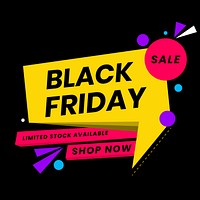Black Friday sale vector colorful ad design template