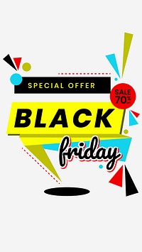 Vector Black Friday colorful promotional banner template