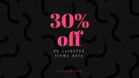 30% off vector sale advertisement poster template