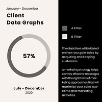 Client analysis graph vector business editable template
