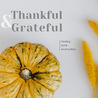 Thanksgiving pumpkin template vector for social media post