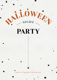 Halloween psd template party invitation card