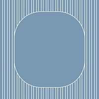 White striped frame on blue background