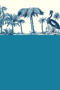 Summer background vector with blue tropical border