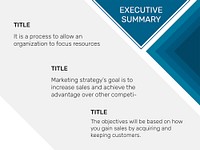 Business plan presentation template psd executive summary page