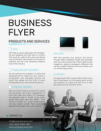 Professional business flyer template vector black modern design