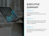 Business plan presentation template psd executive summary page
