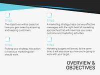 Business plan presentation template psd overview page