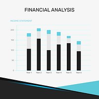 Financial analysis business template vector social media post