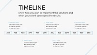 Business company presentation slide template psd with timeline topic