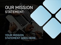 Business company presentation slide template psd with mission statement topic