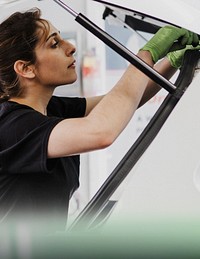 Female automotive mechanic breaking stereotyped jobs