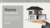 Home insurance template vector with editable text